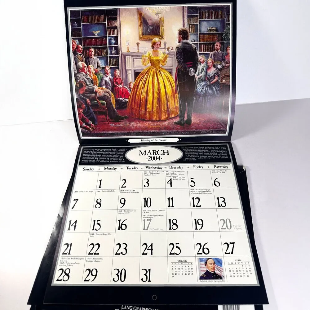 Vintage Calendar 2004 Kunstler Civil War Calendar